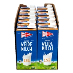 Hansano haltbare Weidemilch 1,5% 1 Liter, 12er Pack 14.31 €