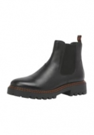 MANGUUN Chelsea Boots, Leder, Blockabsatz, für Damen