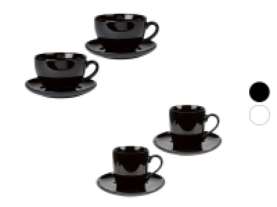 ERNESTO® 2er Set Tassen mit Untertasse, aus hochwertigem Porzellan 4.99 €