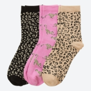 Damen-Socken mit Leo-Muster, 3er-Pack 15.99 €