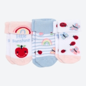 Baby-Mädchen-Frottee-Socken, 3er-Pack 1.99 €