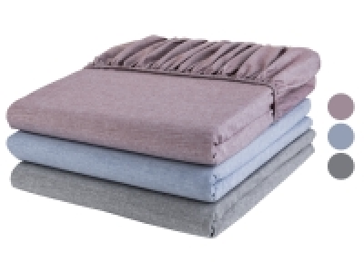 LIVARNO home Chambray Spannbettlaken, 140-160 x 200 cm 10.99 €