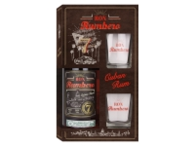 Ron Rumbero Rum 7 Jahre mit 2 Gläsern 38% Vol 14.99 €