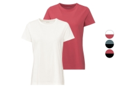 esmara® Damen T-Shirts, 2 Stück, figurbetont aus Stretchjersey 6.99 €