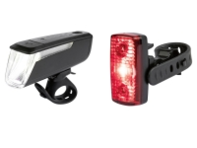 CRIVIT Fahrradleuchtenset LED, 90/70/30/15 Lux 19.99 €