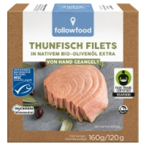 FOLLOWFOOD Thunfischfilets 160 g 2.49 €