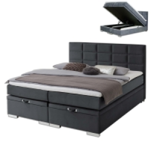 Boxspringbett - grau - H3 - 180x200 cm