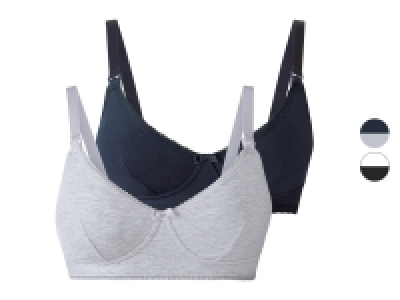 esmara® Damen Still-BHs, 2 Stück, bügellos, mit hohem Baumwollanteil 9.99 €