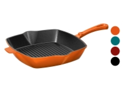 ERNESTO® Gusseisen-Grillpfanne, 24,5 x 24,5 cm, gerillt 19.99 €