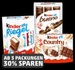 FERRERO Kinder Riegel, Kinder Bueno oder Kinder Country 1.81 €