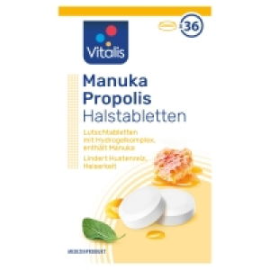 Aldi Süd  VITALIS Manuka-Propolis-Halstabletten 36 g