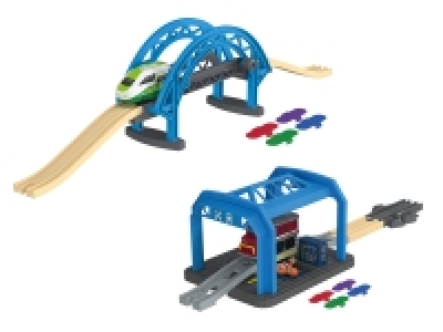 Playtive Holz Eisenbahn Werkstatt / Brücke, mit Farbtechnologie 19.99 €