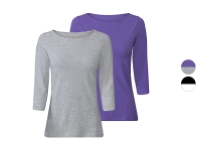 esmara® Damen Langarmshirts, 2 Stück, mit hohem Baumwollanteil 9.99 €