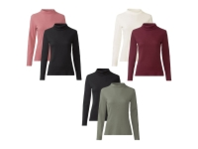 esmara® Damen Rollkragenshirts, 2 Stück, figurbetont geschnitten 9.99 €