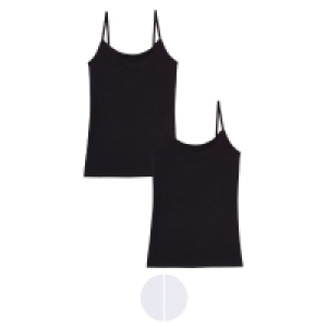 UP2FASHION Damen Spaghetti oder Tanktops, 2er-Packung