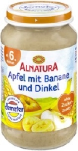 Apfel mit Banane und Dinkel 1.09 €