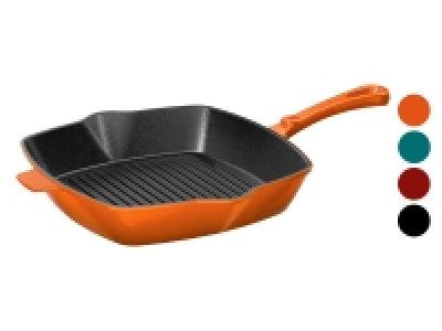 ERNESTO® Gusseisen-Grillpfanne, 24,5 x 24,5 cm, gerillt 14.99 €