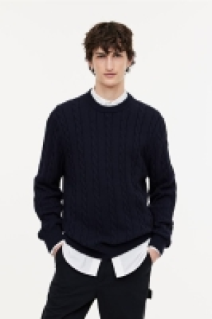 HM  Zopfstrickpullover in Regular Fit