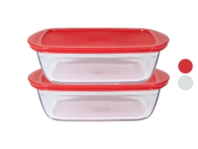 Pyrex® Daily Frischhaltedosen rechteckig, 2er Set, aus Borosilikatglas