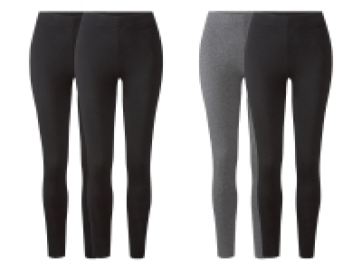 esmara® Damen Leggings, 2 Stück, mit Baumwolle