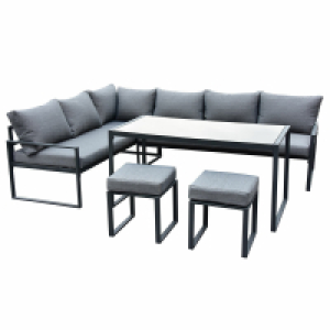 4-teilige Loungegarnitur - anthrazit - Stahl - mit Kissen 549.99 €