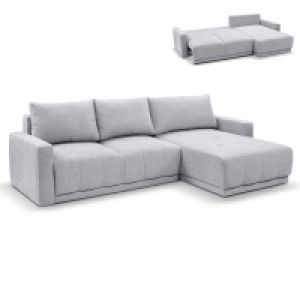 Ecksofa - silver - Liegefunktion und Staukasten 989.99 €