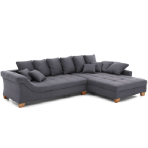 Ecksofa - anthrazit - Microfaser - beidseitig montierbar 899.99 €