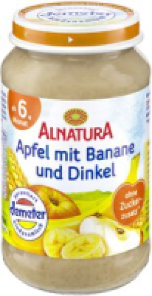 Apfel mit Banane und Dinkel 1.09 €