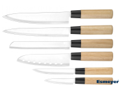 Esmeyer Asia Messerset 6-teilig aus Edelstahl/Holzgriff 17.99 €