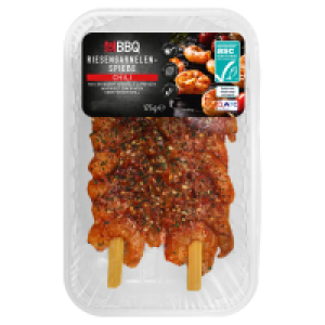 BBQ Riesengarnelen-Spieße mit Topping 175 g 3.99 €