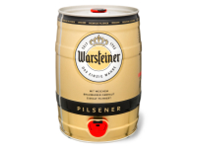 Lidl Warsteiner Warsteiner Premium Pilsener 5 L Bierfass mit Zapfhahn, Pfandfrei