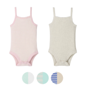 Aldi Süd  LILY & DAN Baby-Sommer-Bodys, 2er-Set