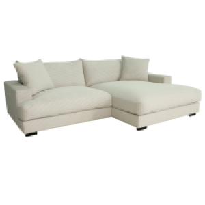 Roller  Ecksofa - beige - Cord - verschiedene Ausführungen