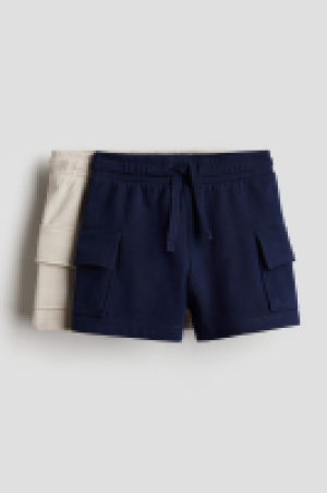 HM  2-pack cargo sweatshirt shorts