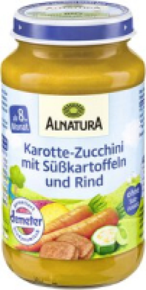 Alnatura Alnatura Karotte-Zucchini mit Süßkartoffeln und Rind