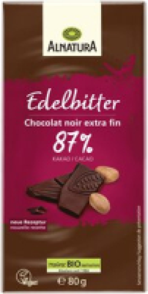 Alnatura Edelbitter-Schokolade 87 % Kakao