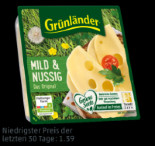 GRÜNLÄNDER Käsescheiben 1.39 €