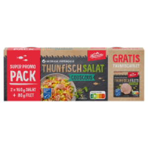 Thunfischsalat 2er-Pack je 160 g + Thunfischfilet, Couscous