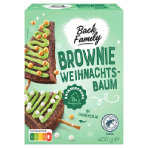 Aldi Süd  BACK FAMILY Brownie-Weihnachtsbaum-Mischung 400 g