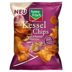 Aldi Süd  FUNNY FRISCH Kesselchips 120 g, Sw. Roast. Onion