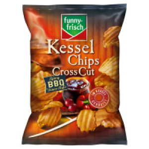 Aldi Süd  FUNNY FRISCH Kesselchips 120 g, BBQ Sauce