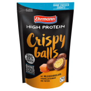 Aldi Süd  EHRMANN High Protein Crispy Balls 55 g, Karamell