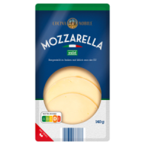 Aldi Süd  CUCINA NOBILE italienische Käsescheiben 140 g, Mozzarella