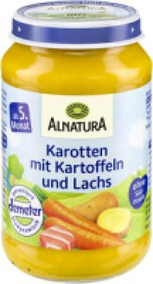 Alnatura Karotten mit Kartoffeln und Lachs