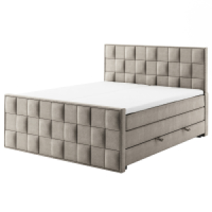 Boxspringbett - creme - H3 - 180x200 cm