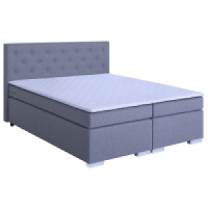 Roller  Boxspringbett - hellgrau - Webstoff - H3 - 180x200 cm