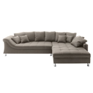 Ecksofa - taupe - beidseitig montierbar