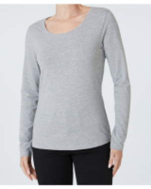 Melange Langarmshirt Janina, Rundhalsausschnitt