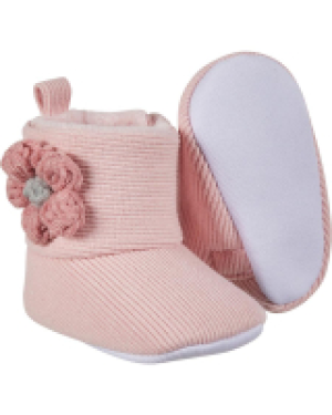 Kik  Babyschuhe Softboots Teddykopf_Baby, Blumenapplikation