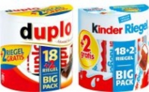 Duplo oder kinder Riegel 2.59 €